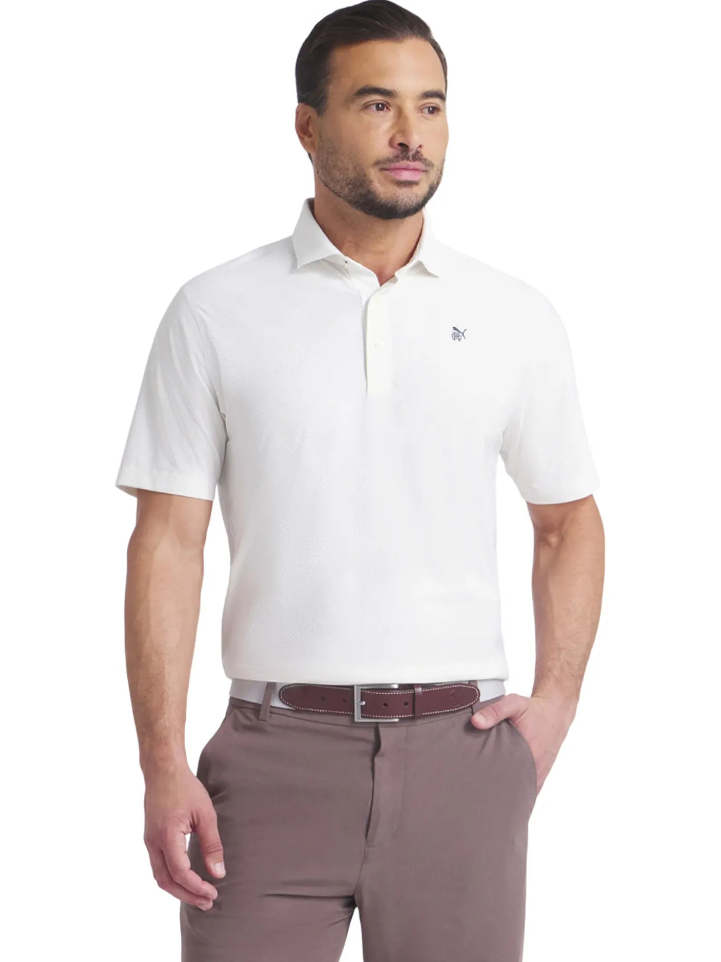 Puma x Reigning Champ MATTR Jacquard Golf Polo - Warm White