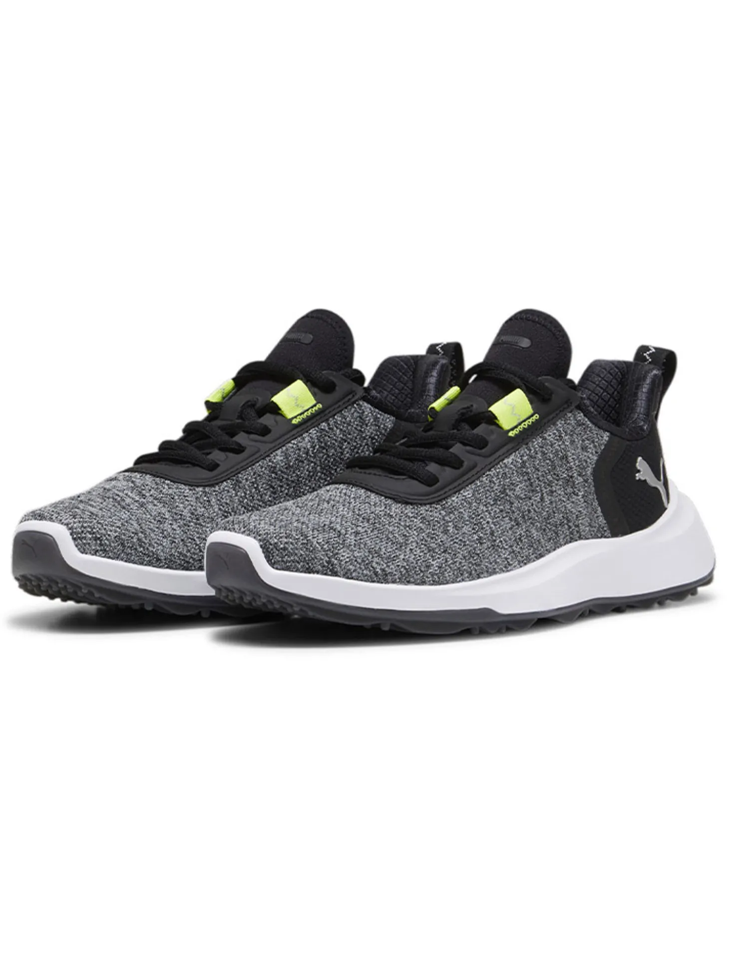 Puma Youth FUSION Crush Sport Spikeless Golf Shoes - Puma Black/Electric Lime