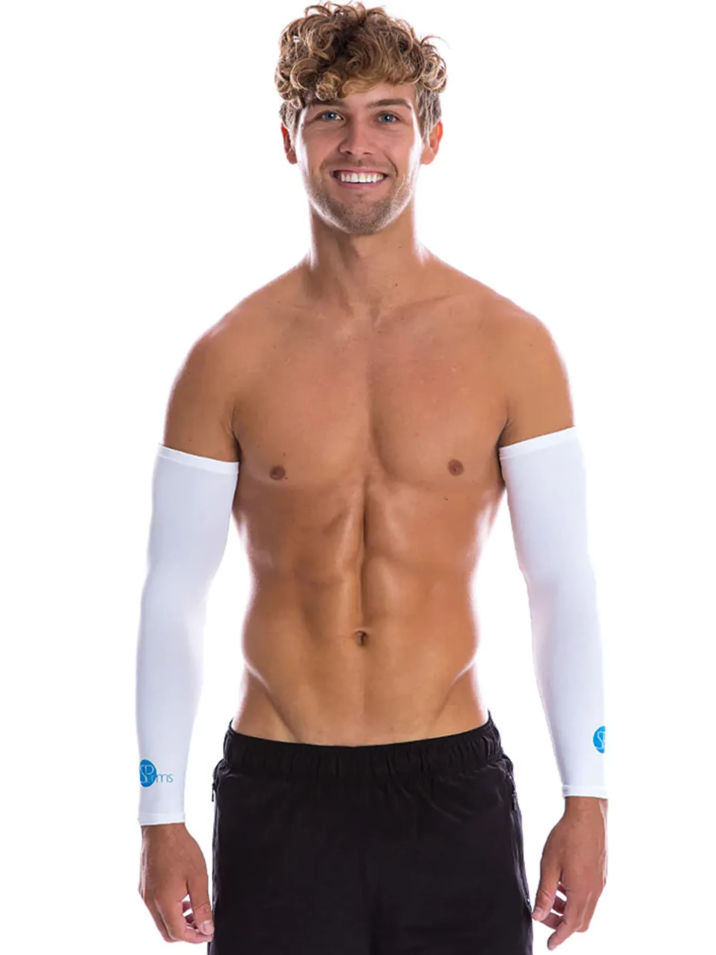 SParms Sun Protection Arm Sleeves - White
