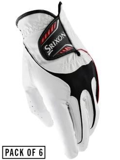 Srixon All Weather Pack Of 6 Golf Gloves - White