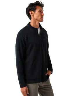 TravisMathew Performance Waffle 1/4-Zip - Black