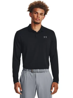 Under Armour Matchplay Long Sleeve Polo - Black