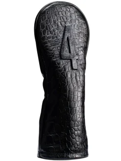 Vessel Lux Embosse Headcover - Croc Black